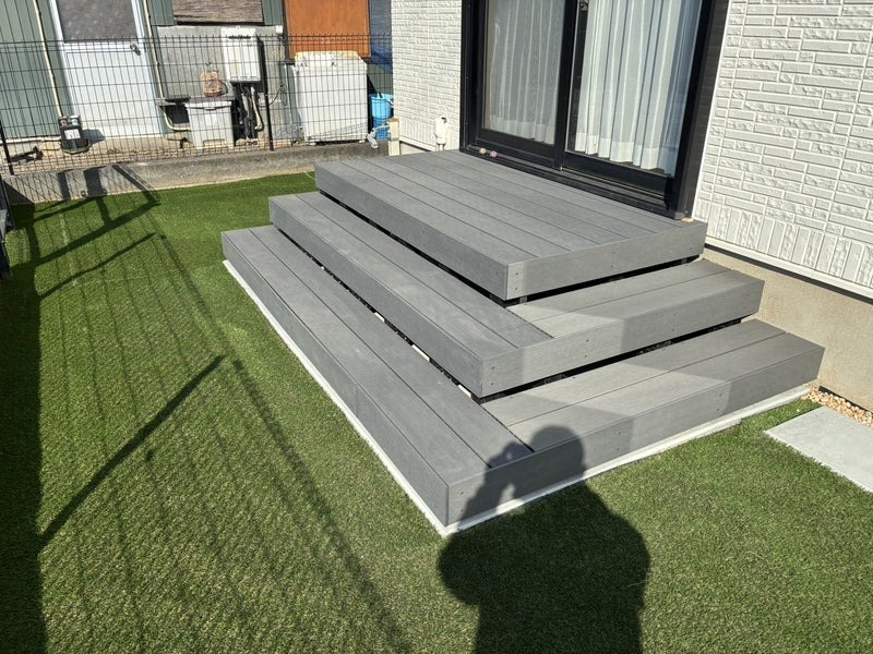 【外構工事】将来を考えた人工芝とデッキの庭づくり（静岡市清水区）